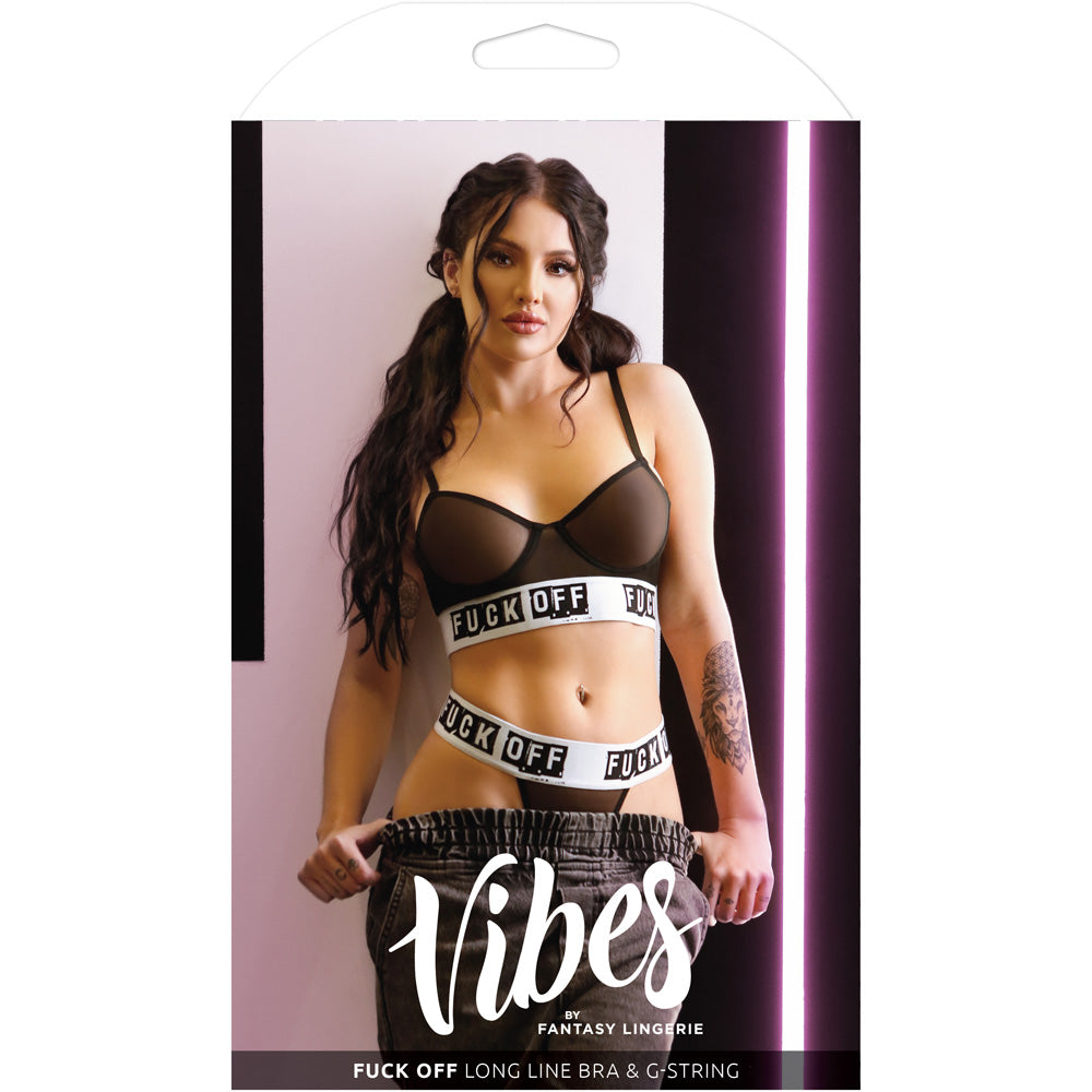 fun Off Longline Bra & Thong M/L | 657447087479 | Discreet Personal Wellness