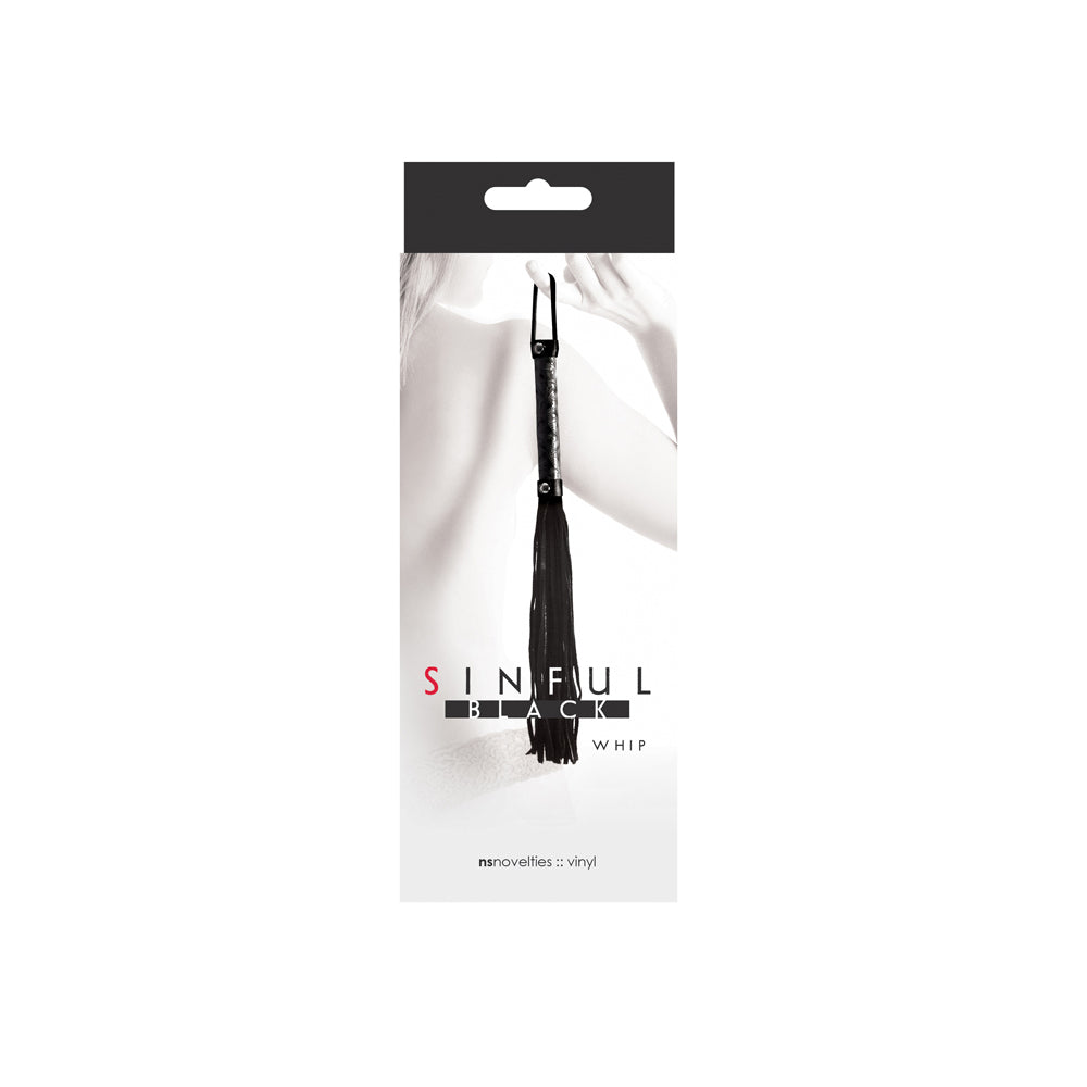 Sinful - Black - Whip | 657447092275 | Discreet Personal Wellness