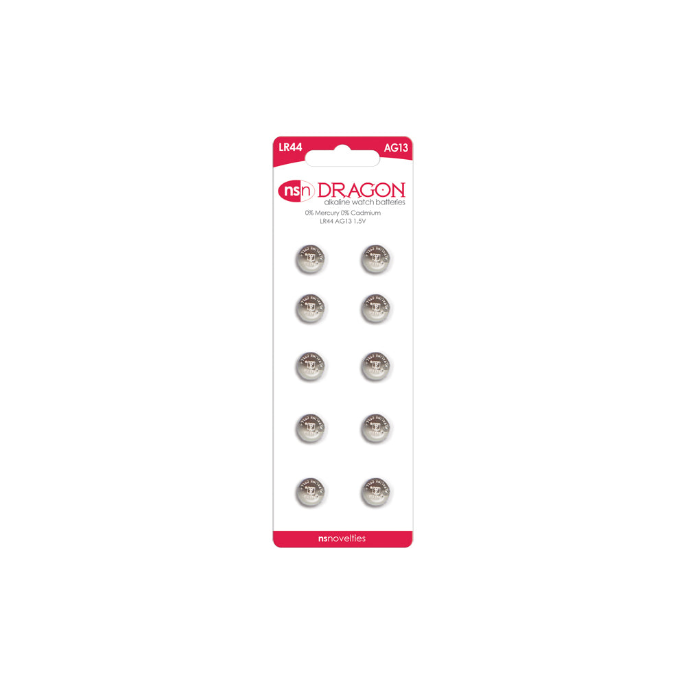 Dragon Batteries: 10Pk Alkaline Ag13/Lr44 | 657447092787 | Discreet Personal Wellness