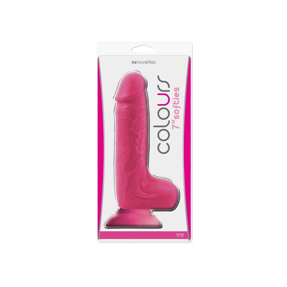 Colours - Softies 7" Dildo - Pink | 657447095337 | Discreet Personal Wellness