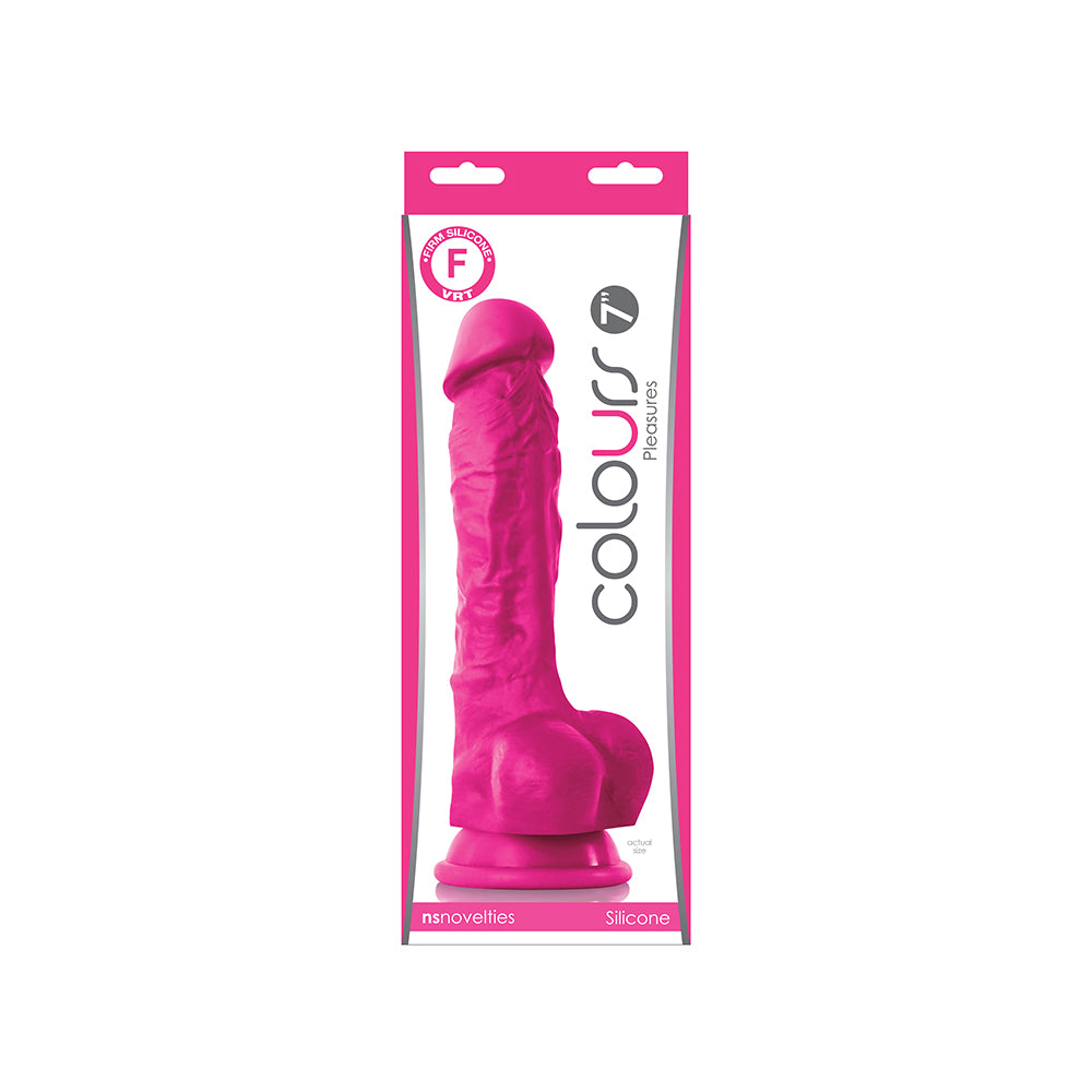 Colours Pleasures 7" Dildo Pink | 657447098017 | Discreet Personal Wellness