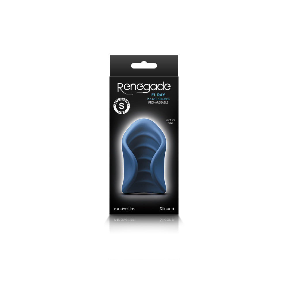 Renegade El Ray Pocket Stroker Blue | 657447101304 | Discreet Personal Wellness