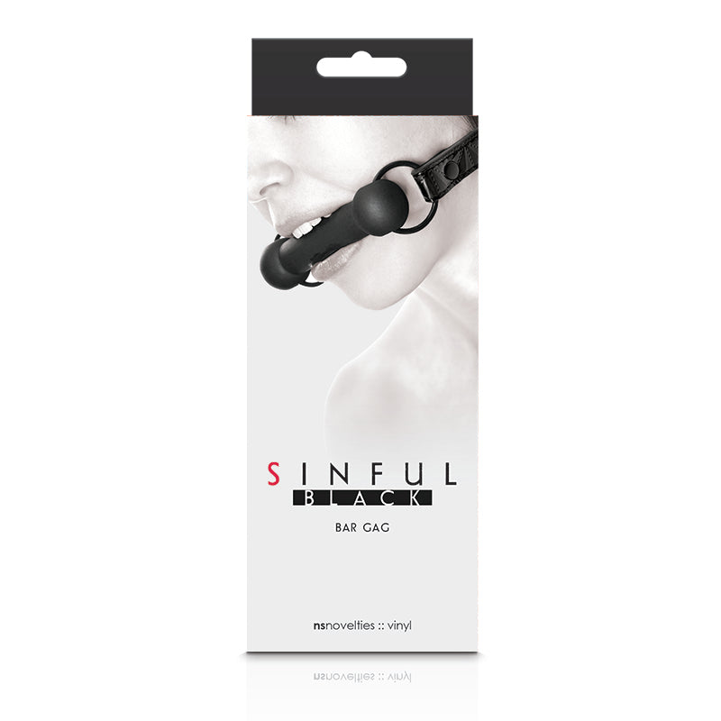 Sinful Bar Gag Black | 657447102455 | Discreet Personal Wellness