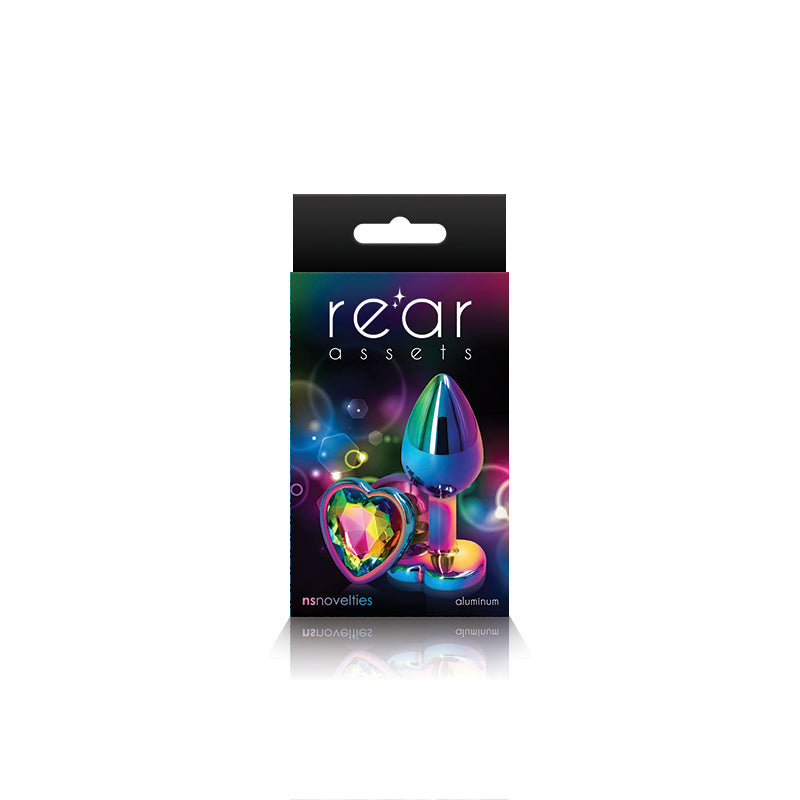 Rear Assets Mulitcolor Heart Medium Rainbow | 657447103117 | Discreet Personal Wellness