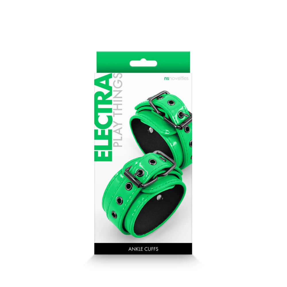 Electra Ankle Cuffs Green | 657447105128 | Discreet Personal Wellness