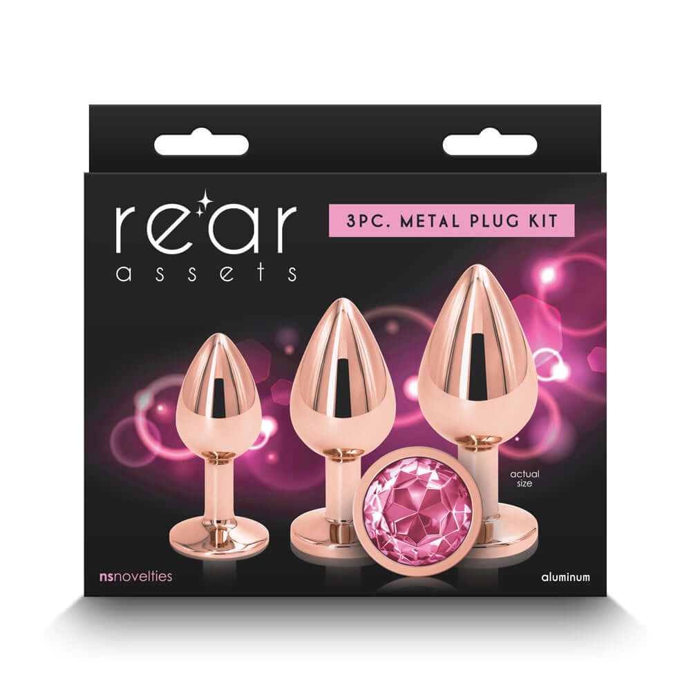 Rear Assets Trainer Kit Rose Gold Pink Gem | 657447105333 | Discreet Personal Wellness