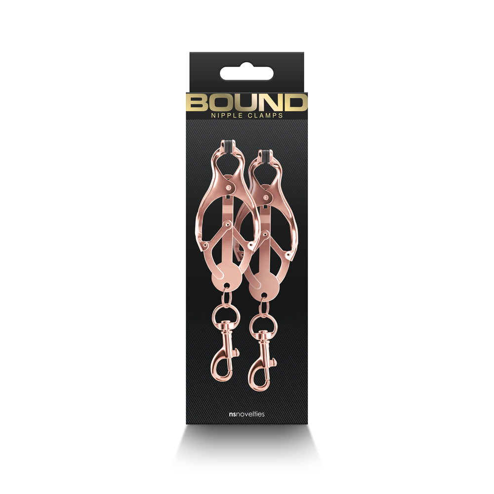 Bound Nipple Clamps C3 Rose Gold | 657447106996 | Discreet Personal Wellness