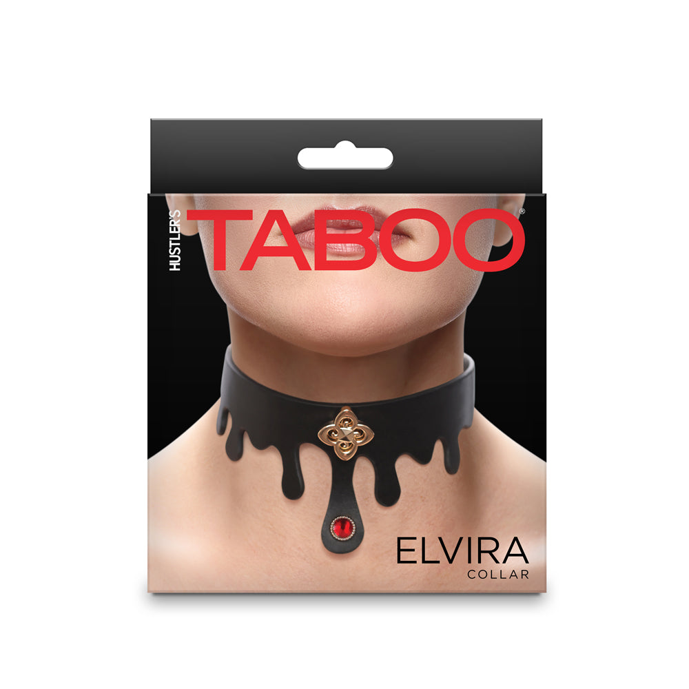 Hustler's Taboo Elvira Collar Black | 657447108471 | Discreet Personal Wellness