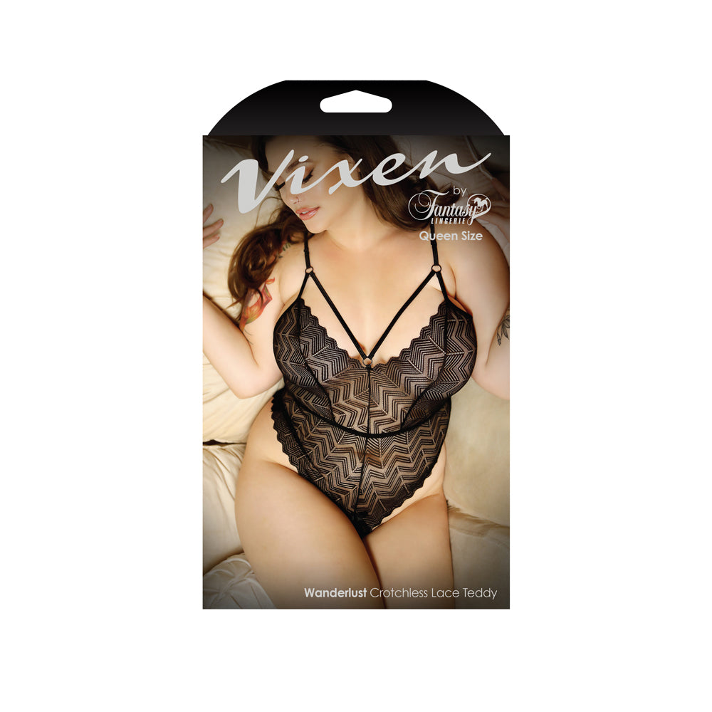 Wanderlust Chevron Lace Teddy Queen Size | 657447304569 | Discreet Personal Wellness