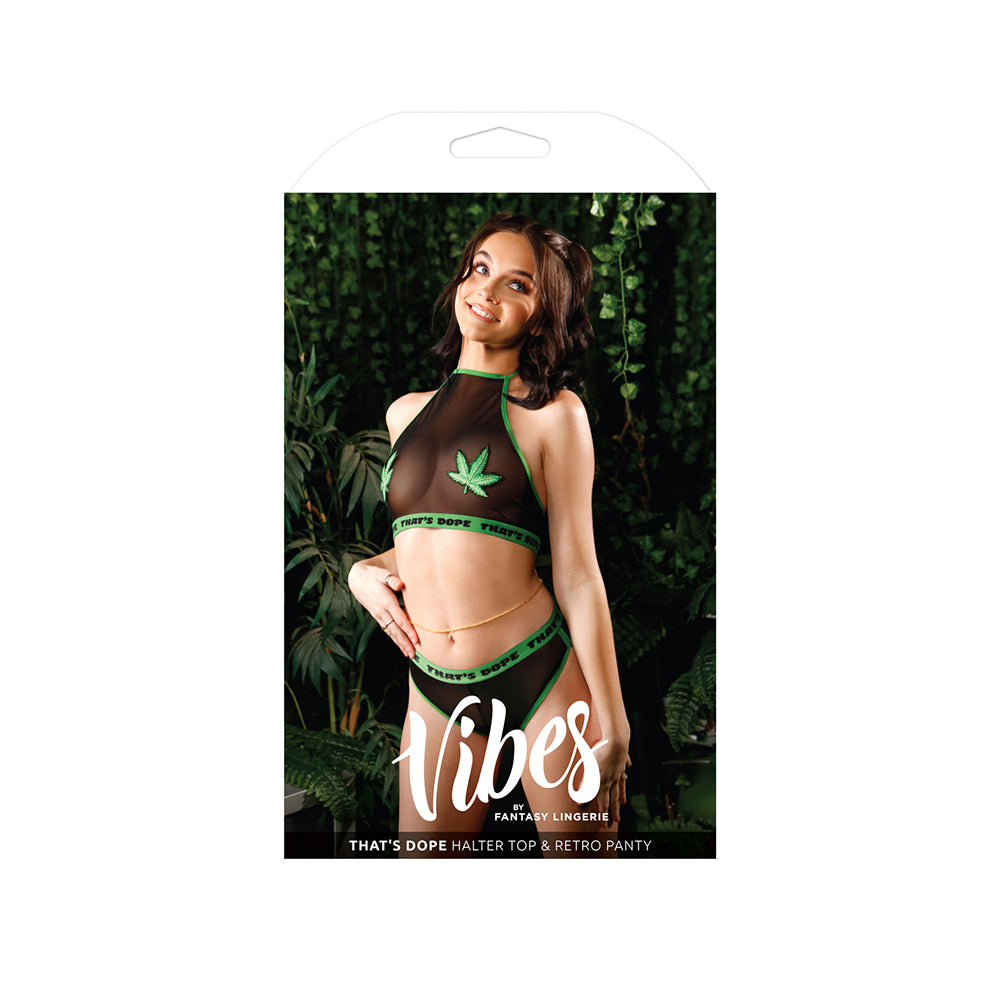 That's Dope Halter Top & Retro Panty L/Xl | 657447305986 | Discreet Personal Wellness