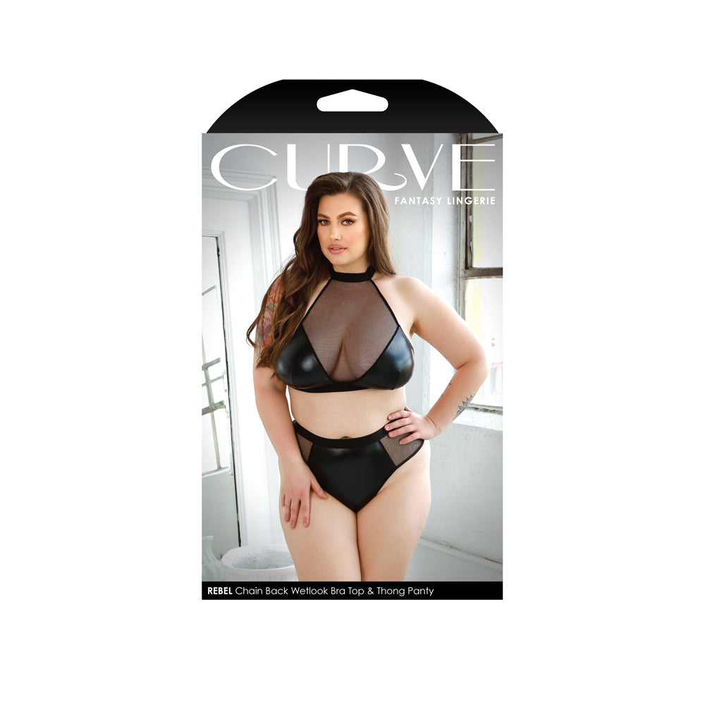 Rebel Wetlook Bra Top & Panty 1X/2X | 657447306730 | Discreet Personal Wellness