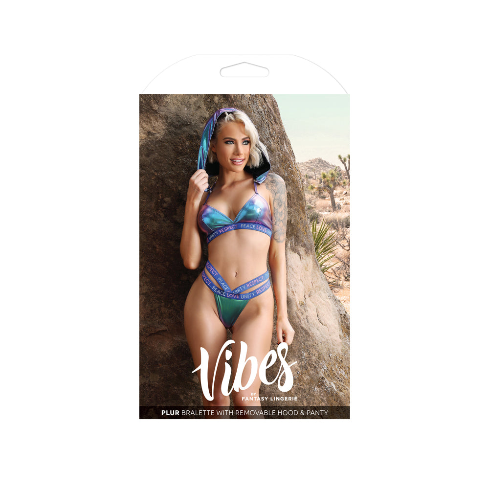 Plur Bralette With Removable Hood & Panty L/Xl | 657447310799 | Discreet Personal Wellness