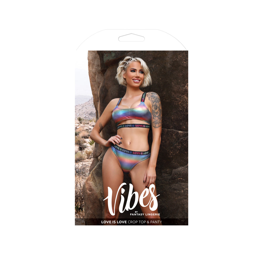 Love Is Love Crop Top & Panty M/L | 657447310874 | Discreet Personal Wellness