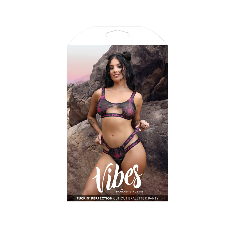 funin' Perfection Cutout Bralette & Panty M/L | 657447311062 | Discreet Personal Wellness