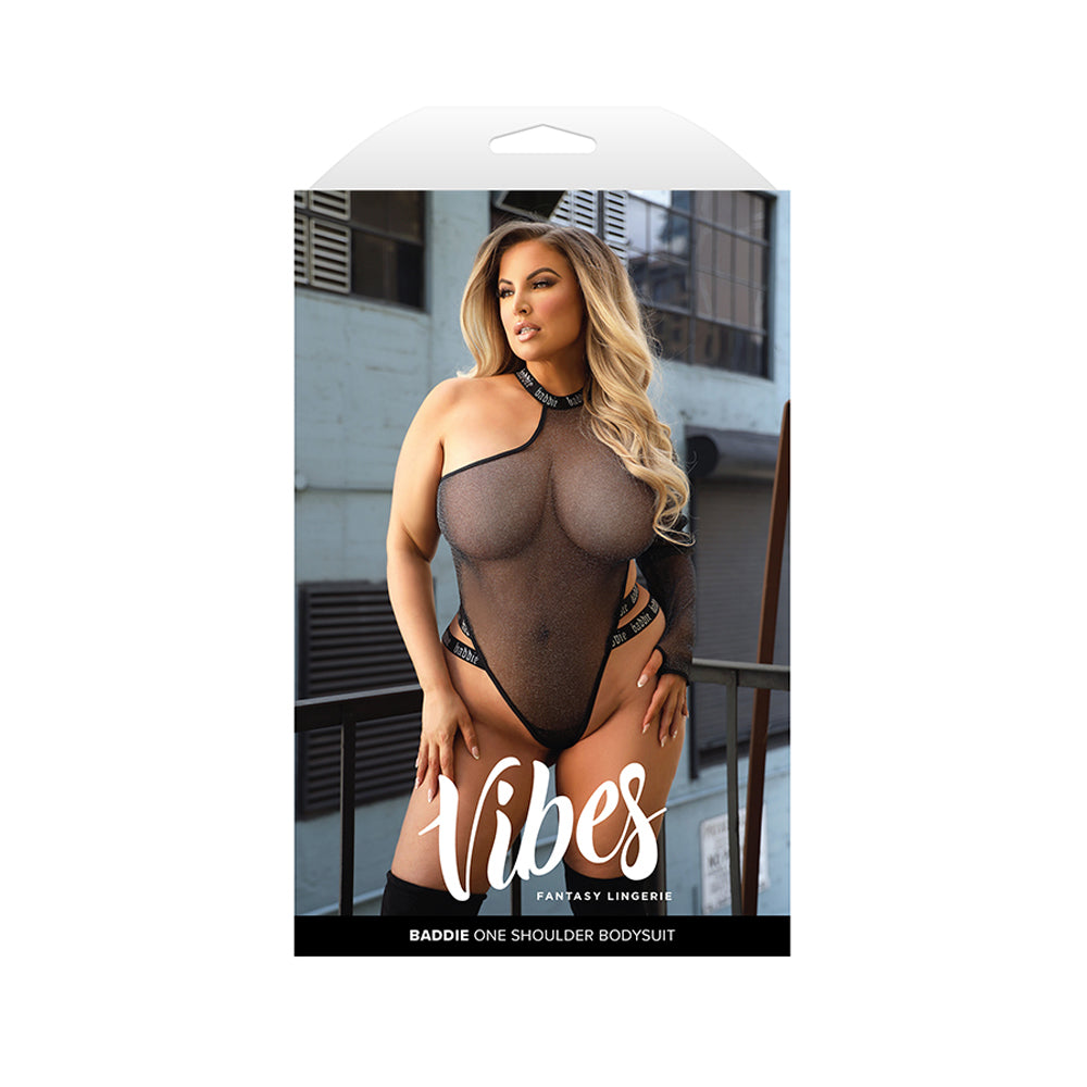 Baddie One Shoulder Bodysuit Queen Size | 657447315923 | Discreet Personal Wellness