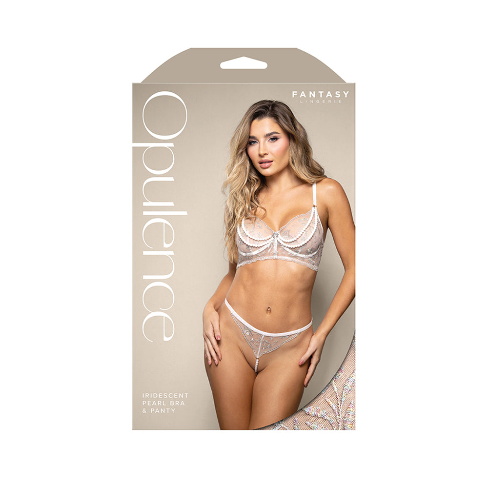 Iridescent Pearl Bra & Panty S/M | 657447322143 | Discreet Personal Wellness