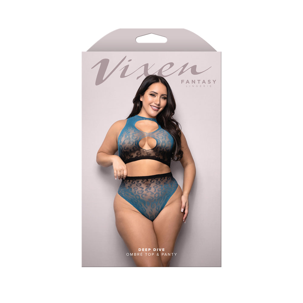 Deep Dive Ombre Top & Panty Queen Size | 657447323157 | Discreet Personal Wellness
