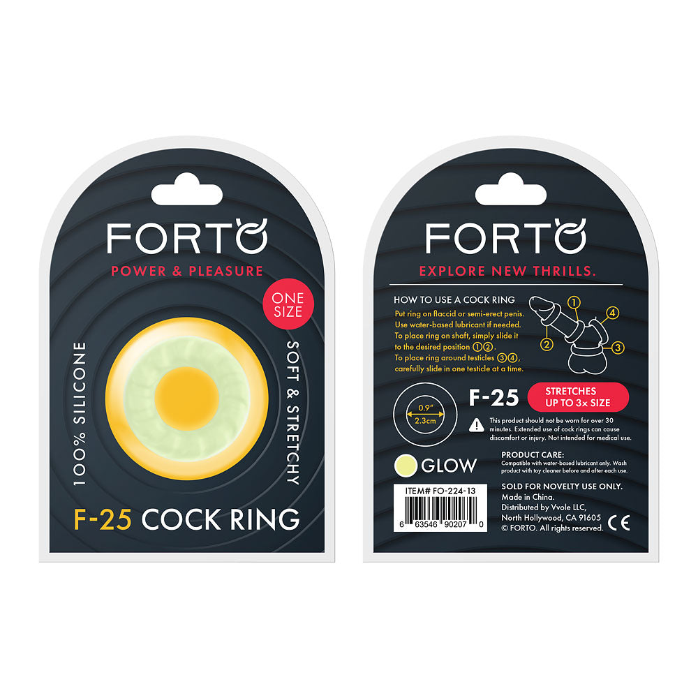 F-25: 23Mm 100% Liquid Silicone C-Ring O/S Glow | 663546902070 | Discreet Personal Wellness