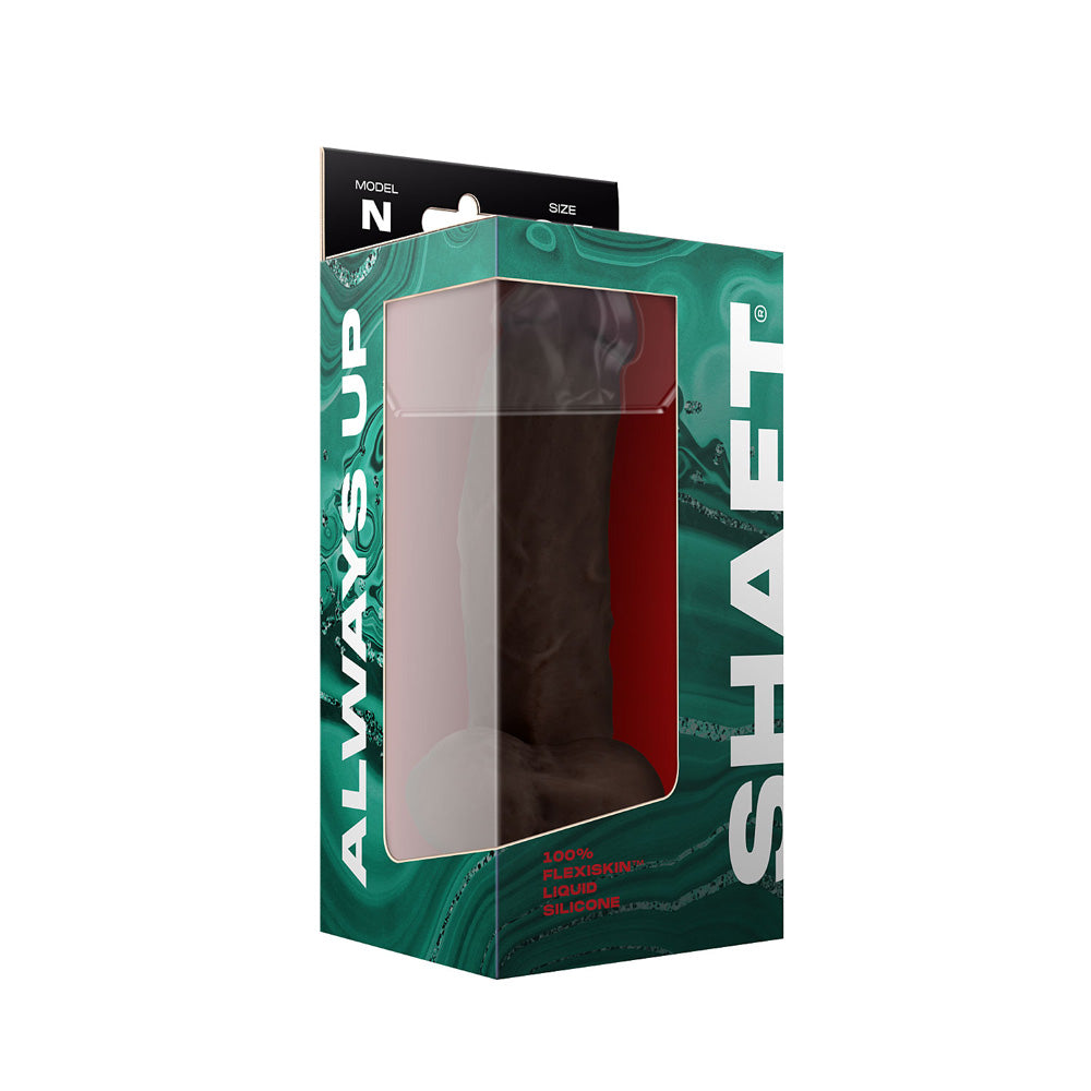 Model N 8.5" Liquid Silicone Penis W/Balls Mahogany | 663546903879 | Discreet Personal Wellness
