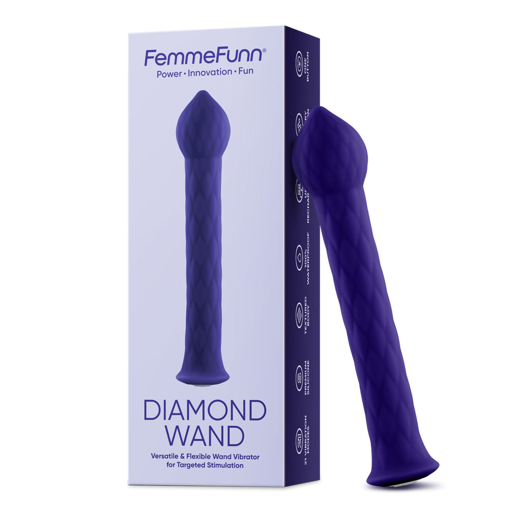 Diamond Wand Dark Purple | 663546904500 | Discreet Personal Wellness
