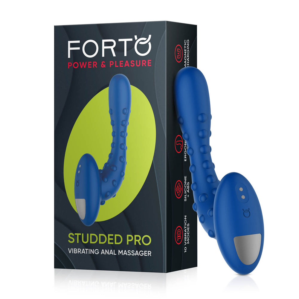 Studded Pro Vibrating Massager Blue | 663546906221 | Discreet Personal Wellness
