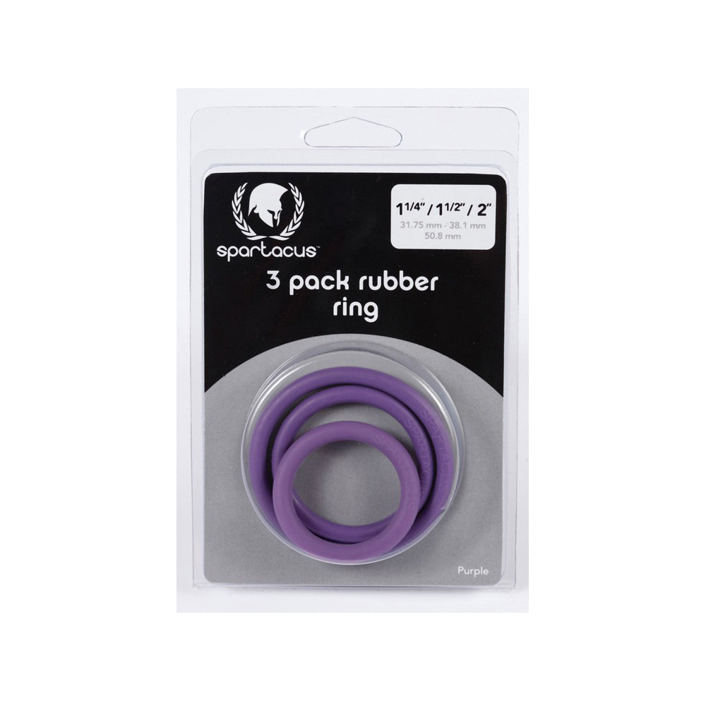 Rubber C-Ring Set 1.25 1.5 2" - Purple | 669729410349 | Discreet Personal Wellness