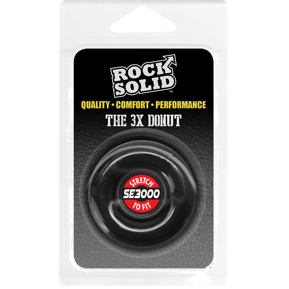 Rock Solid Donut 3X Black | 6768903842601 | Discreet Personal Wellness