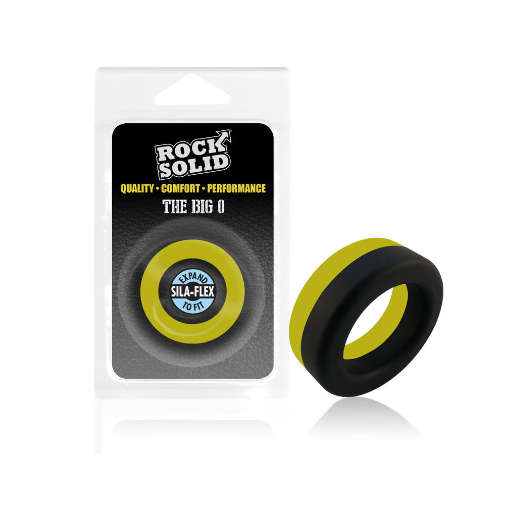Rock Solid Big O Ring Black/ Yellow | 6768903846791 | Discreet Personal Wellness