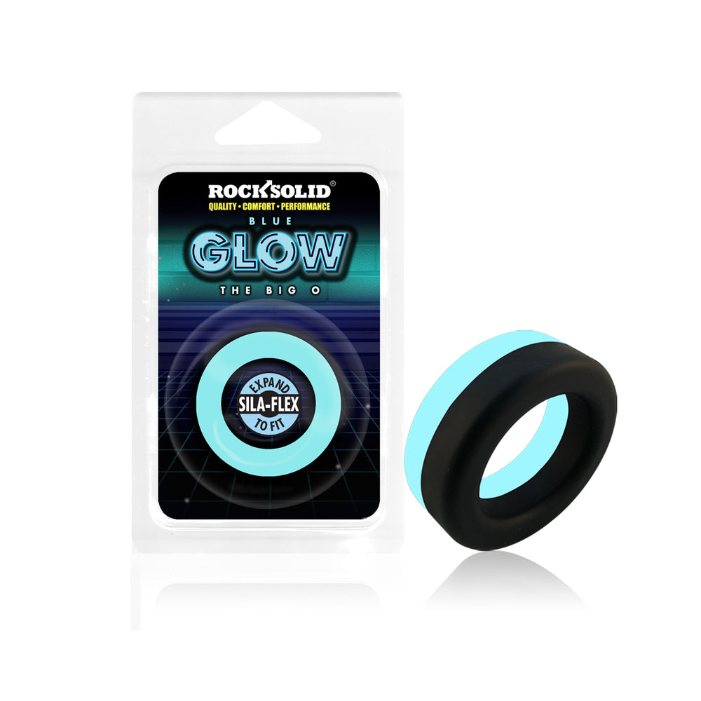 Rock Solid Big O Ring Black/ Blue | 6768903846869 | Discreet Personal Wellness