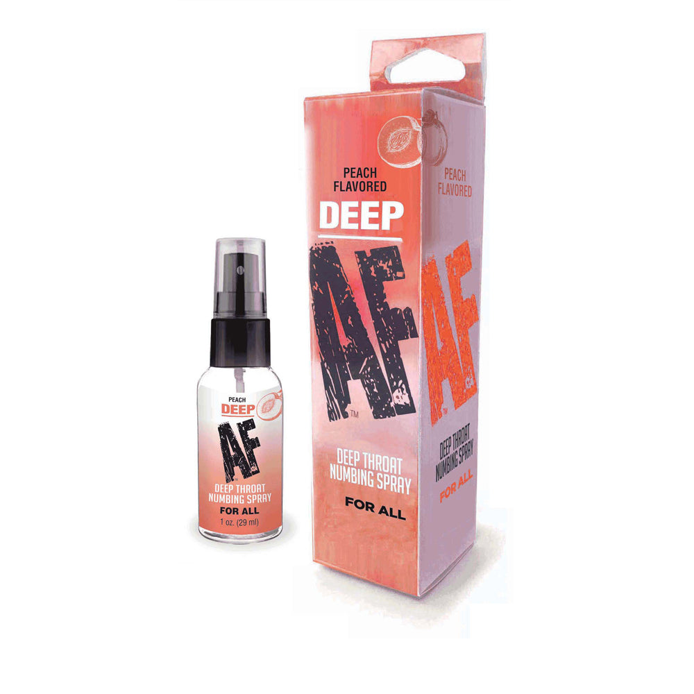 Deep AF Numbing Oral Spray 1oz - Peach | 685634110617 | Discreet Personal Wellness