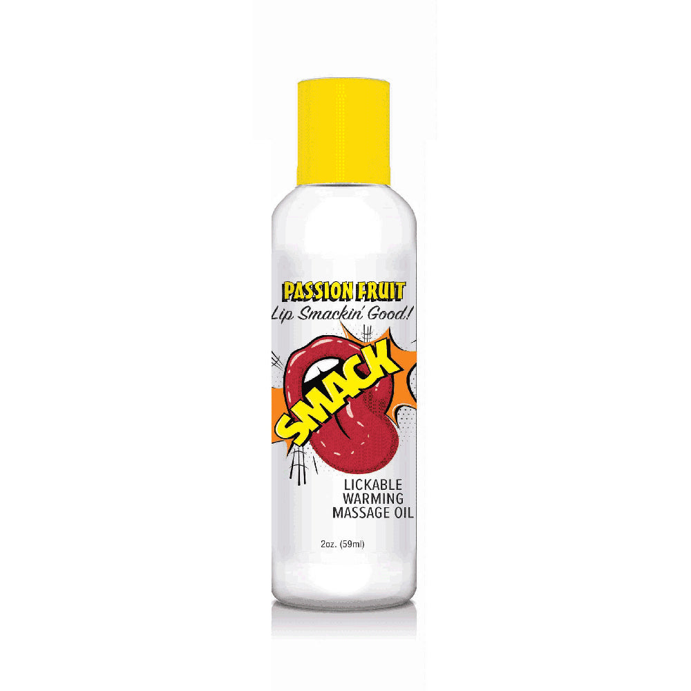 Smack Lickable Massage Oil Passion Fruit 2 oz. | 685634111461 | Discreet Personal Wellness