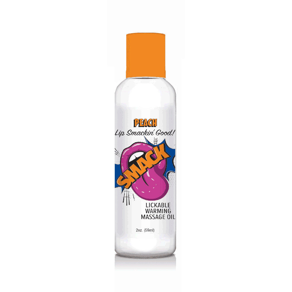 Smack Lickable Massage Oil Peach 2 oz. | 685634111478 | Discreet Personal Wellness