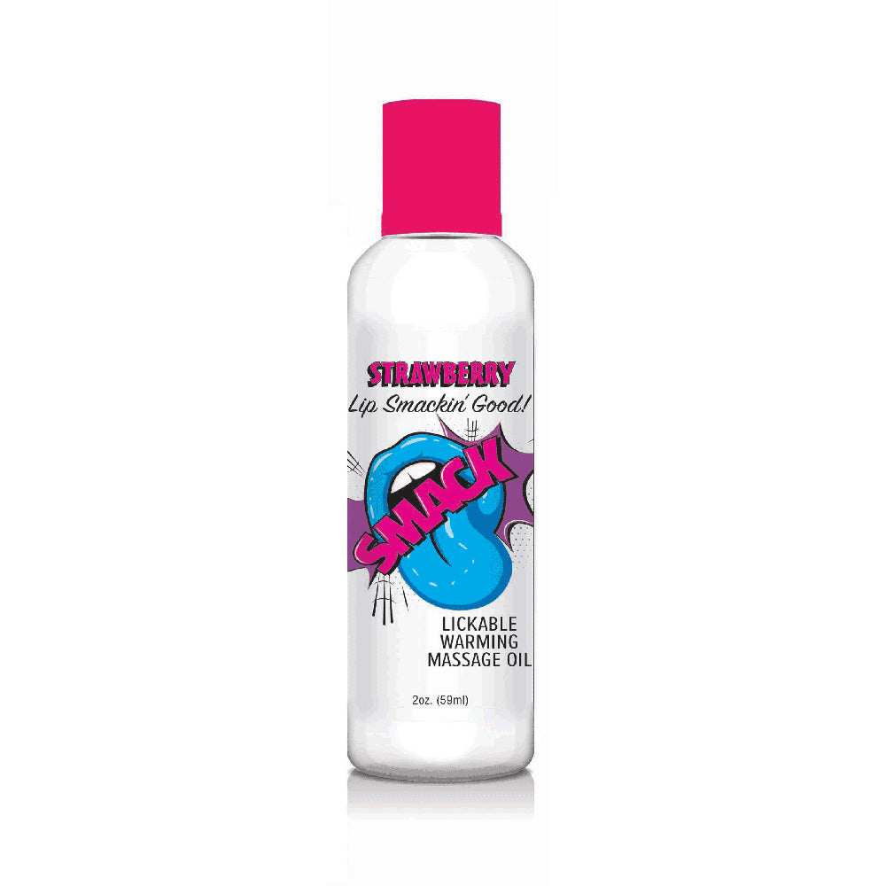 Smack Lickable Massage Oil Strawberry 2 oz. | 685634111485 | Discreet Personal Wellness