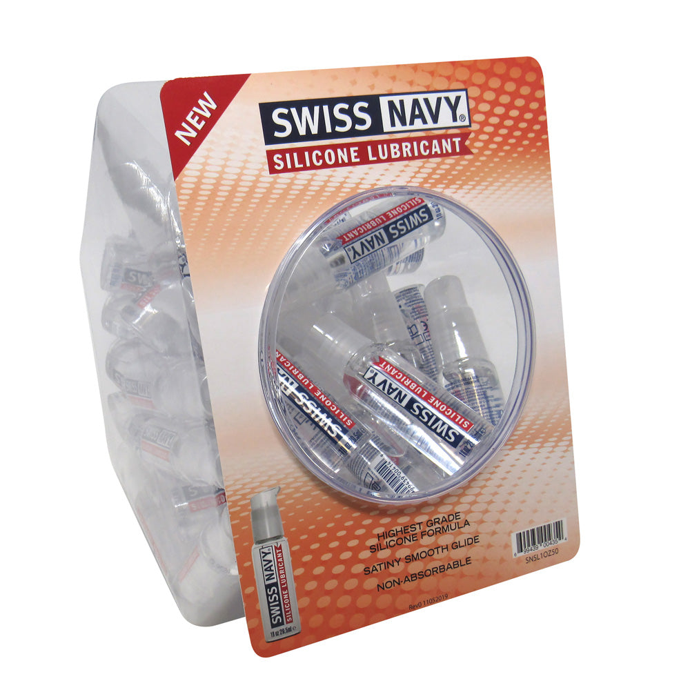 Swiss Navy Silicone Lubricant 1 oz. 50Ct Fishbowl | 699439004354 | Discreet Personal Wellness