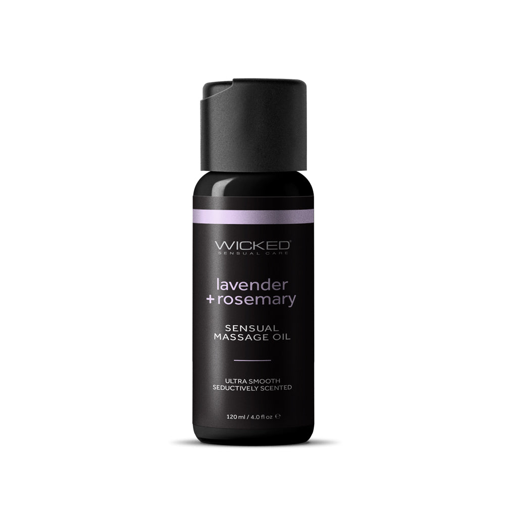 Wicked Sensual Massage Oil Lavender & Rosemary 4 oz. | 713079909845 | Discreet Personal Wellness