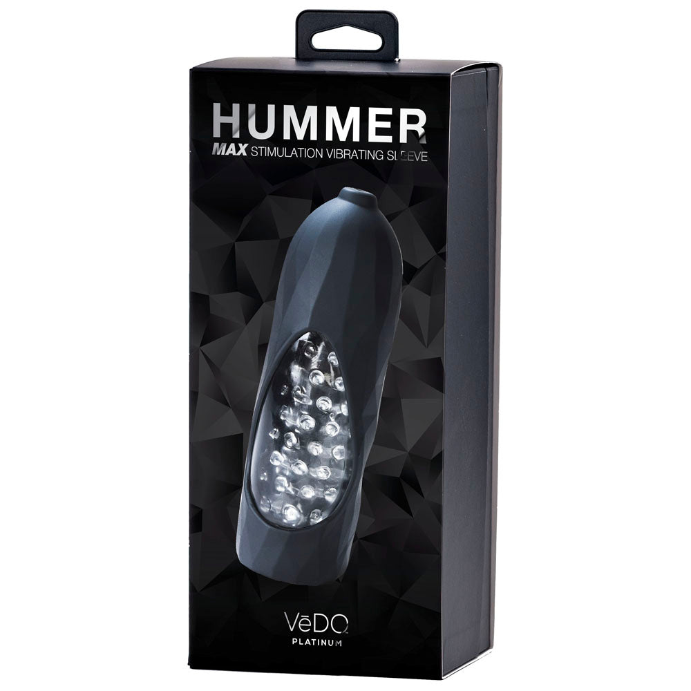 Hummer 2.0 Rechargeable Vibrating Sleeve Black Pearl | 716053727756 | Discreet Personal Wellness