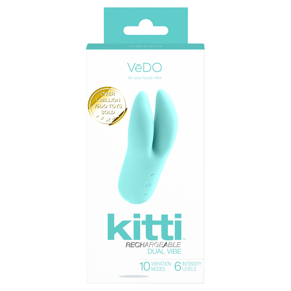 Kitti Rechargeable Dual Vibe Tease Me Turquoise | 716053727794 | Discreet Personal Wellness