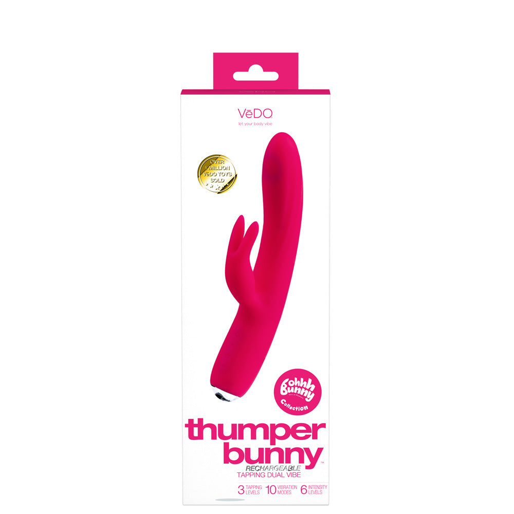 Thumper Bunny Rechargeable Dual Vibe Pretty In Pink | 716053727978 | Discreet Personal Wellness