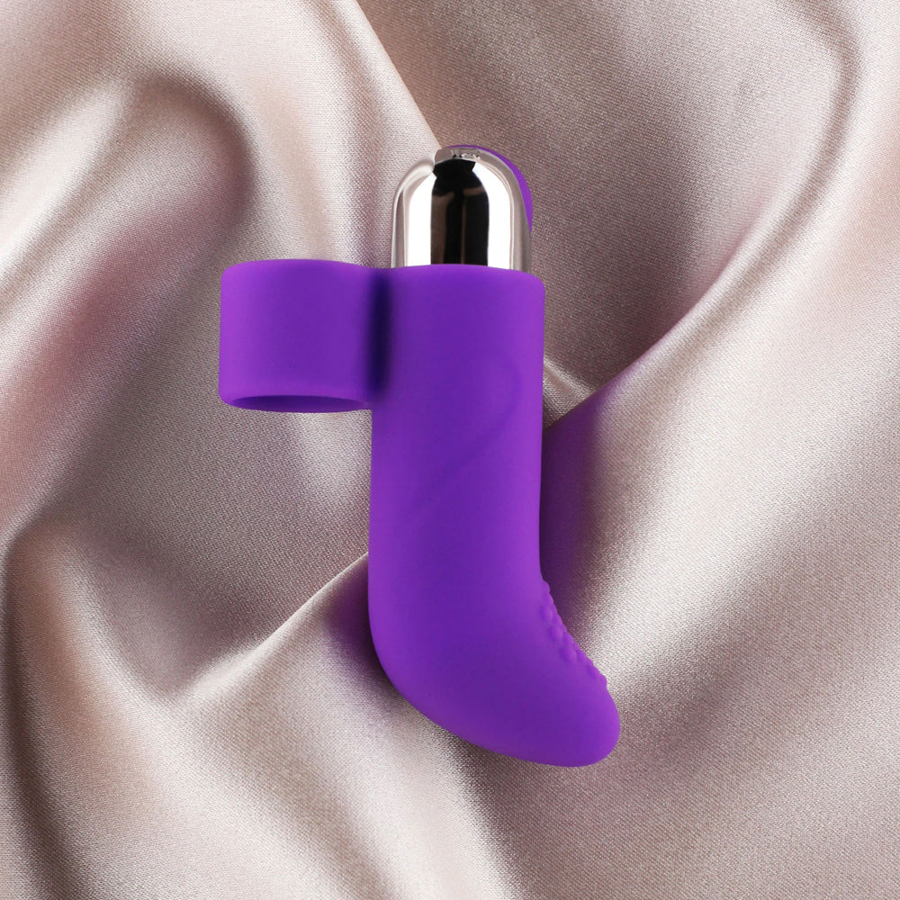 Brook 10 Modes Bullet Vibrator With Finger Accessorie Purple | 716715771486 | Discreet Personal Wellness