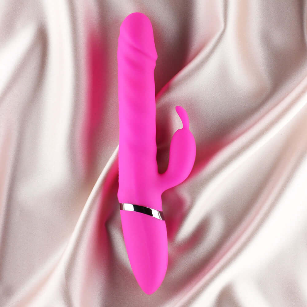 Ruby Thrusting Rabbit Vibrator Pink | 716715771547 | Discreet Personal Wellness