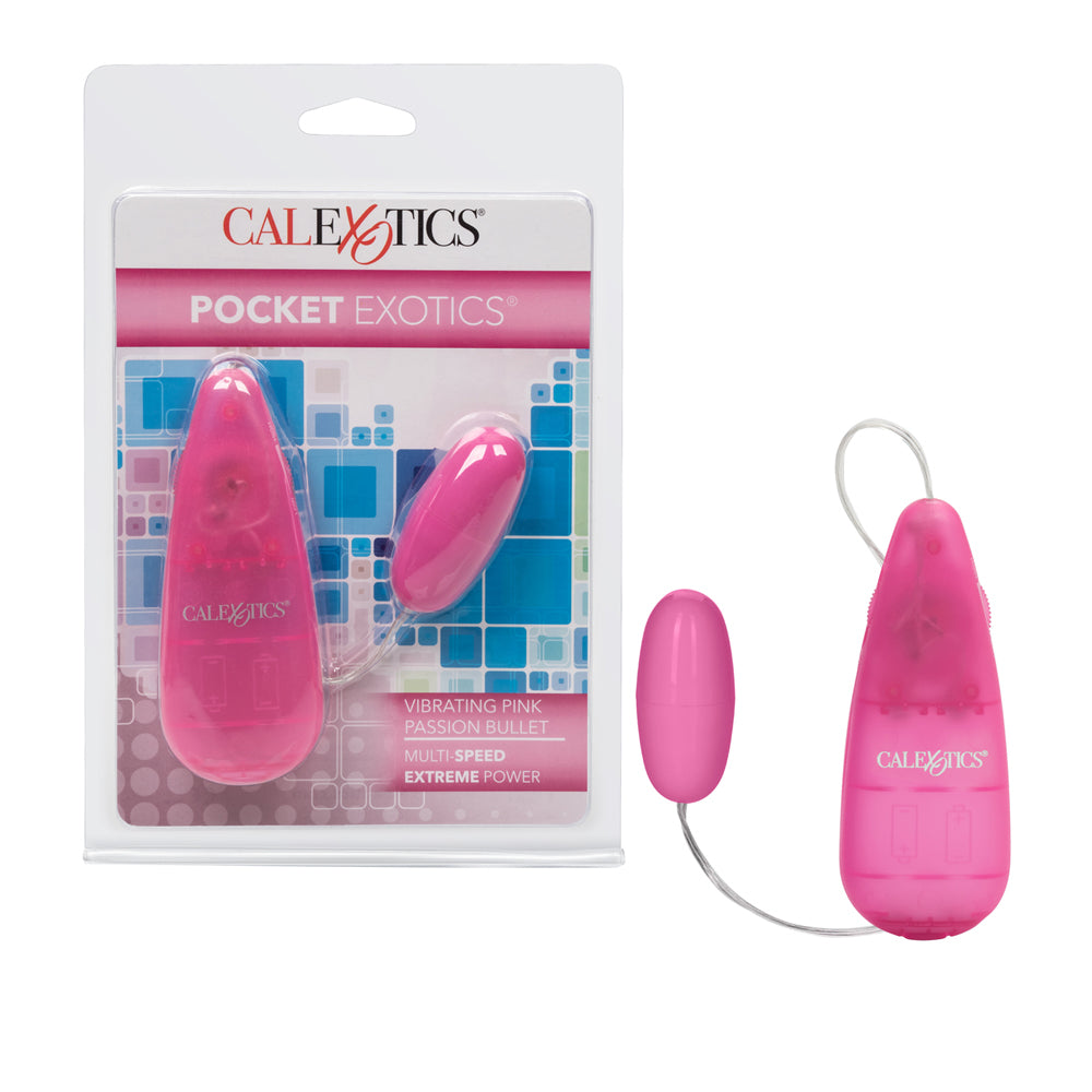 Pocket Exotics Vibrating Pink Passion Bullet Pink | 716770003980 | Discreet Personal Wellness