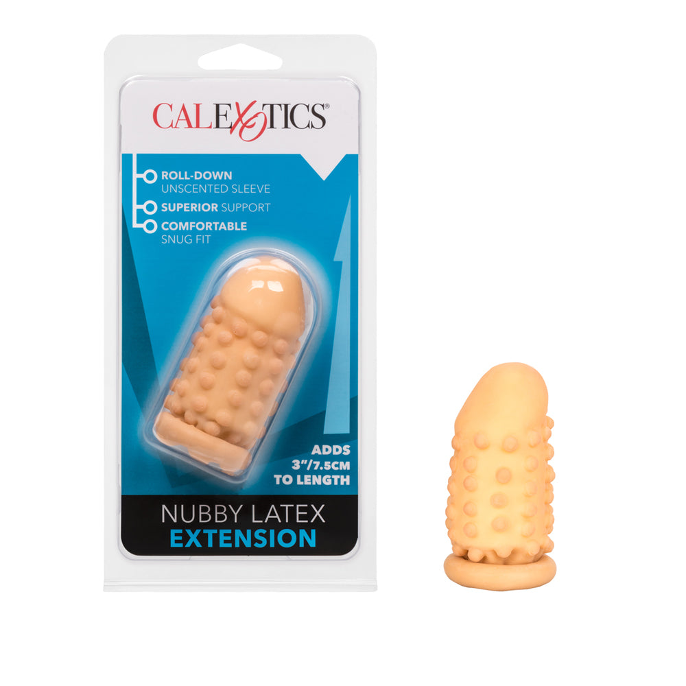 3" Latex Extension Nubby Ivory | 716770016140 | Discreet Personal Wellness