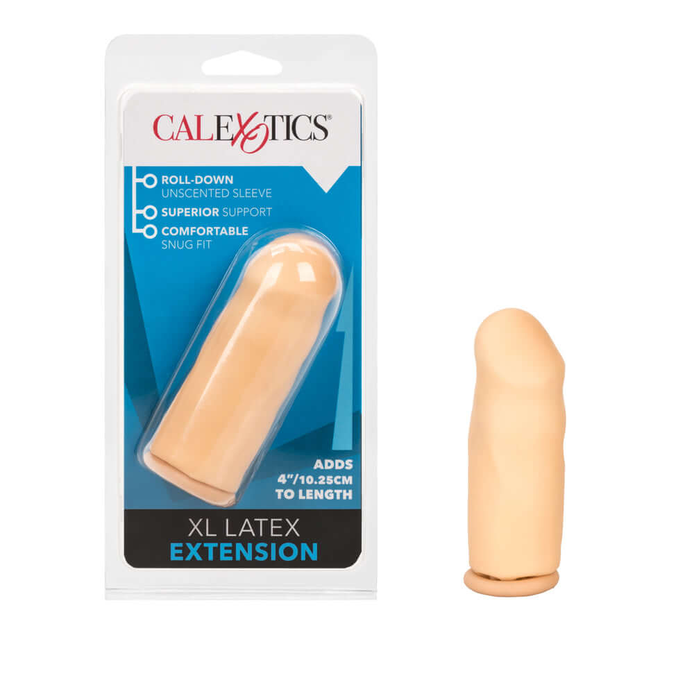 4" XL Latex Extension Ivory | 716770018120 | Discreet Personal Wellness