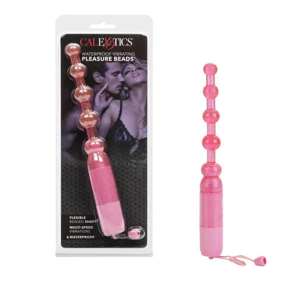 Waterproof Vibrating Pleasure Beads Pink | 716770032485 | Discreet Personal Wellness