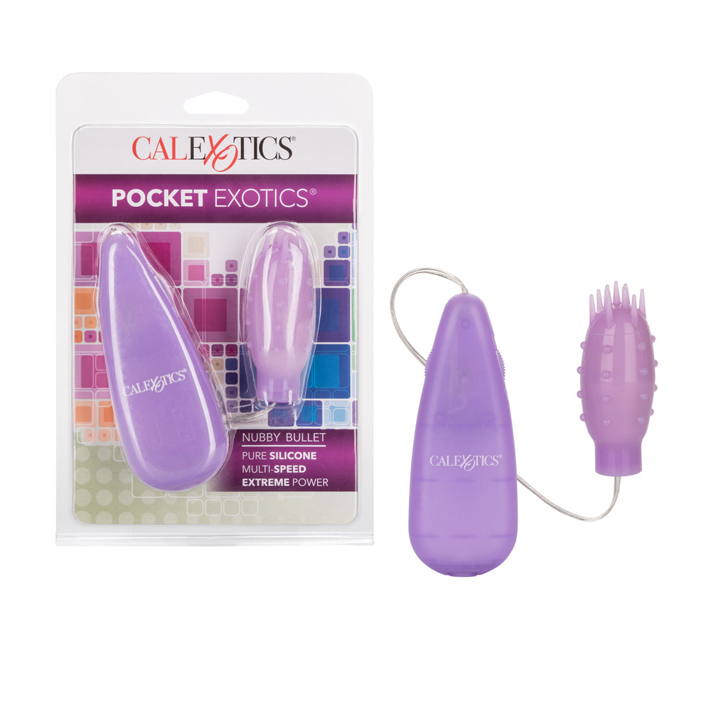 Pocket Exotics Nubby Bullet Lavender | 716770034830 | Discreet Personal Wellness