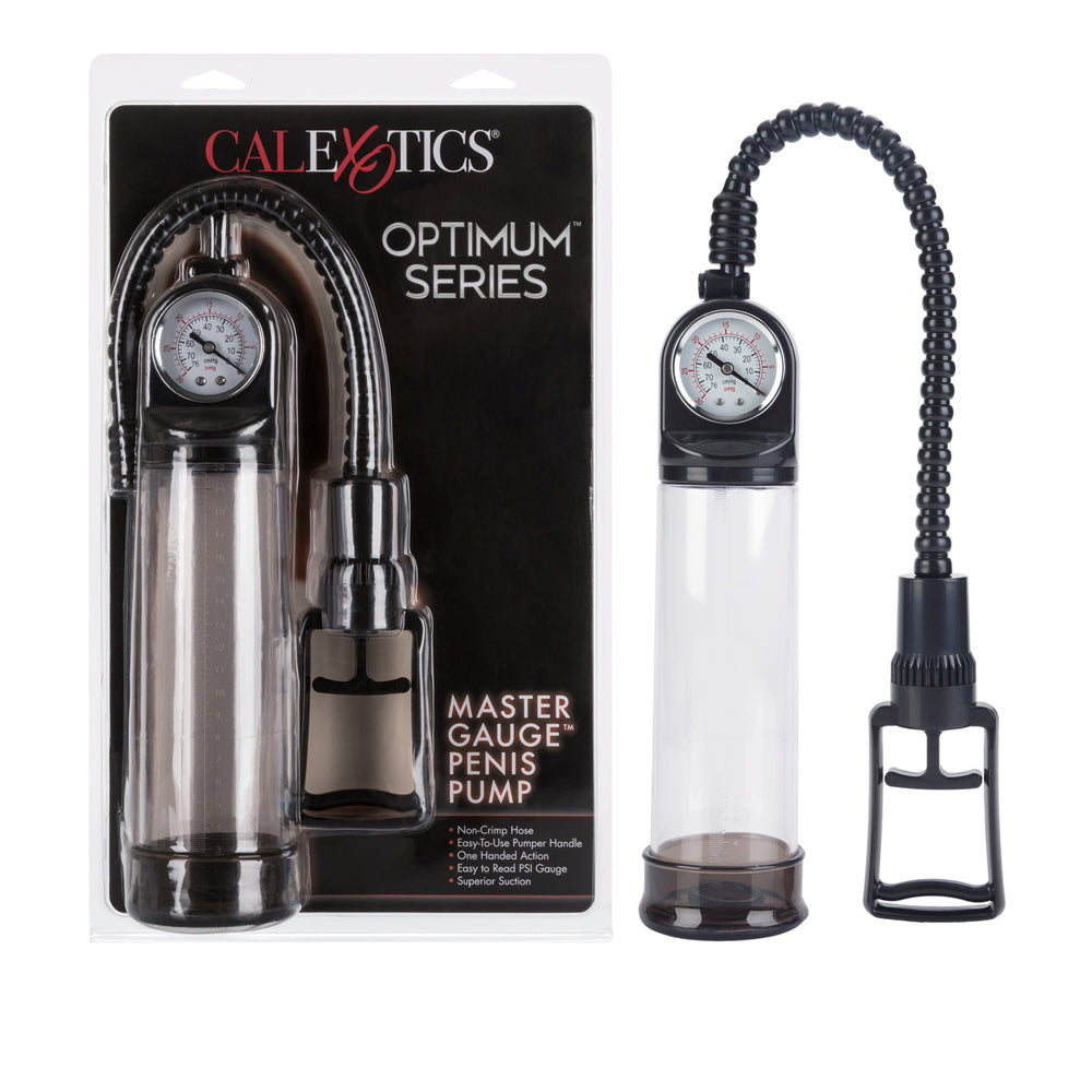 Optimum Series Master Gauge Penis Pump Clear | 716770050519 | Discreet Personal Wellness