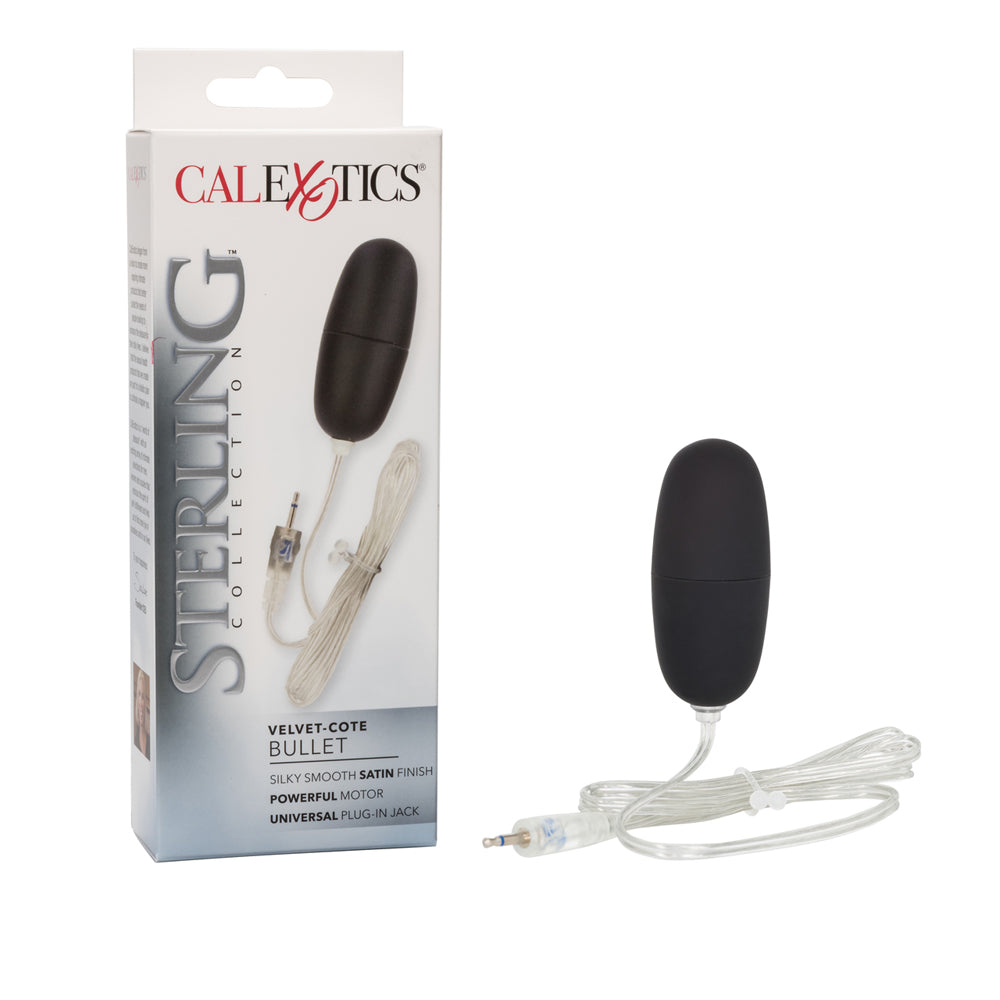 Sterling Collection Velvet-Cote Bullet Black | 716770054074 | Discreet Personal Wellness