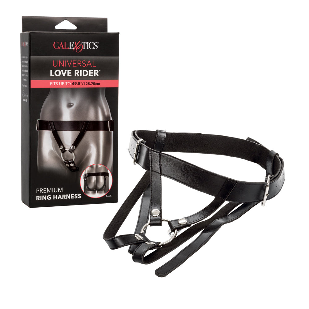 Universal Love Rider Premium Ring Harness Black | 716770072016 | Discreet Personal Wellness