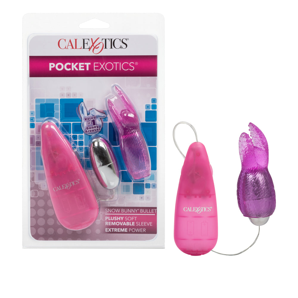 Pocket Exotics Snow Bunny Bullet Pink | 716770084996 | Discreet Personal Wellness