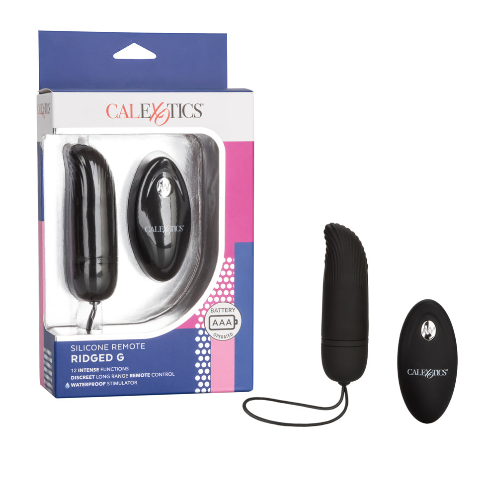 Silicone Remote Ridged G Black | 716770087843 | Discreet Personal Wellness